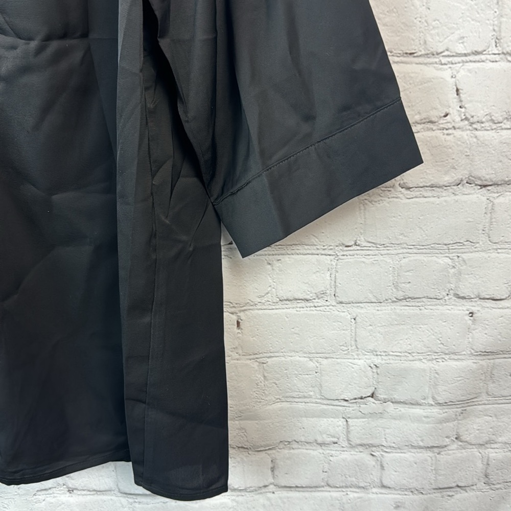 BloomChic Black Cut Out Button Down Top Plus Size 1X - Picture 4 of 7
